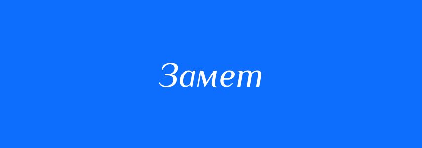 Синоніми до слова Замет