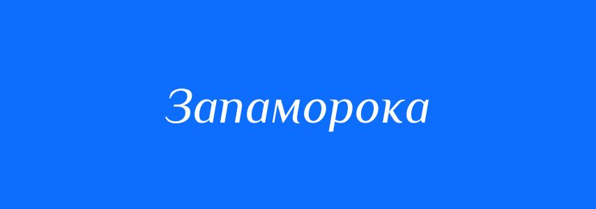 Синоніми до слова Запаморока