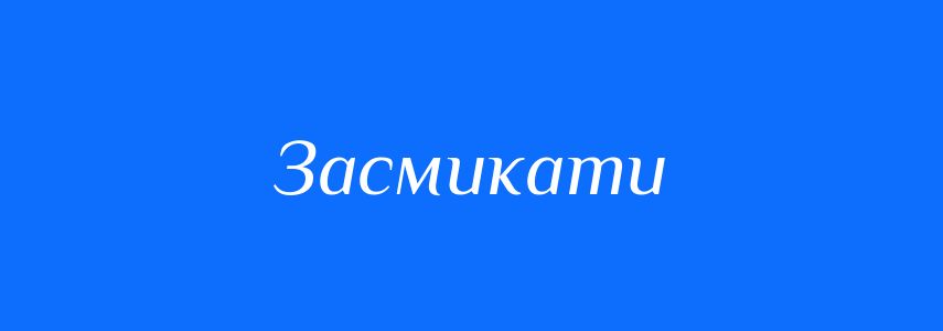 Синоніми до слова Засмикати