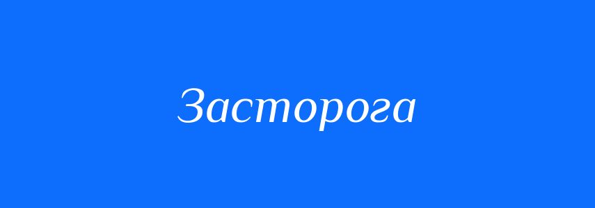 Синоніми до слова Засторога