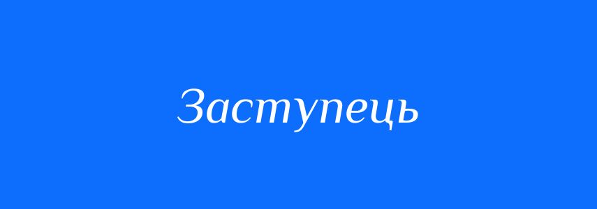 Синоніми до слова Заступець