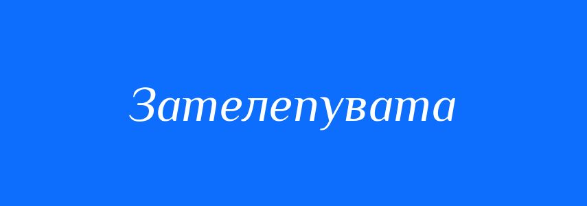 Синоніми до слова Зателепувата