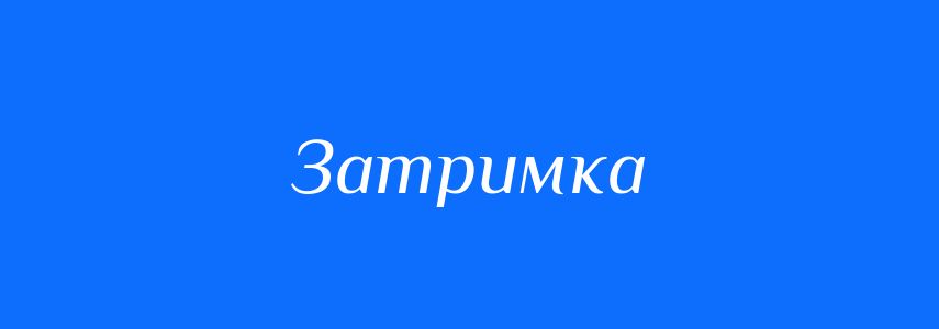 Синоніми до слова Затримка