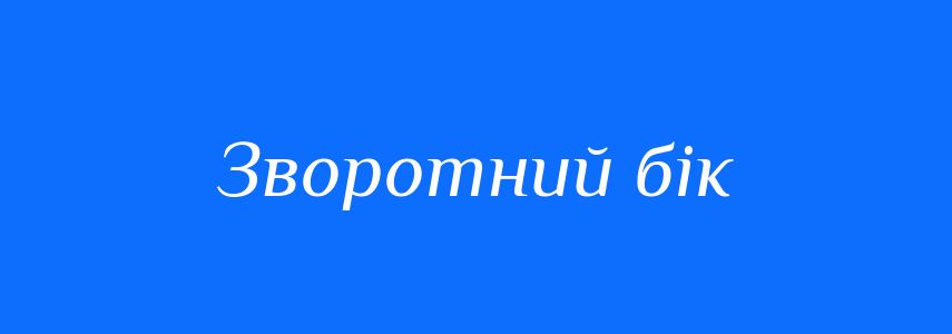 Синоніми до слова Зворотний бік