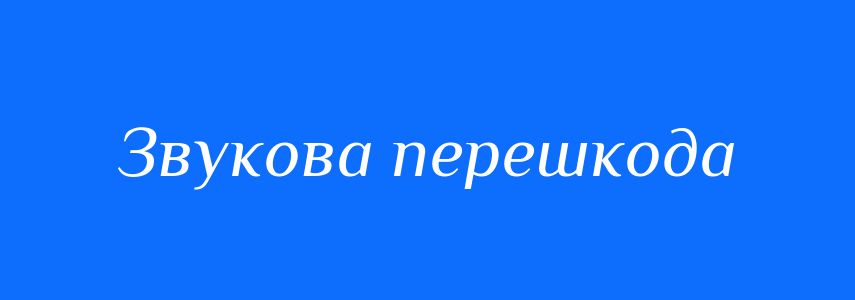 Синоніми до слова Звукова перешкода