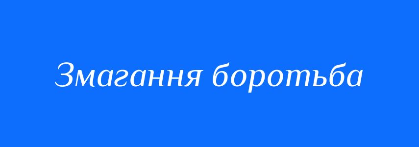 Синоніми до слова Змагання боротьба