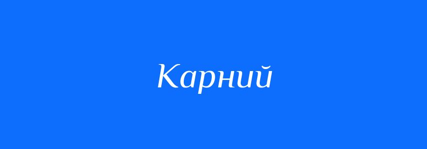 Синоніми до слова Карний