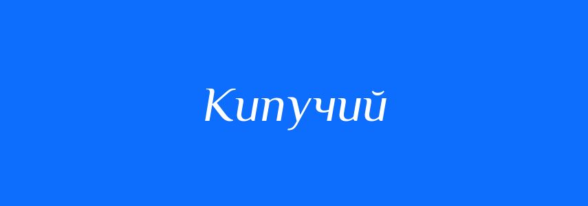 Синоніми до слова Кипучий
