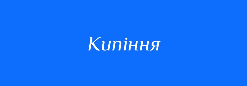 Синоніми до слова Кипіння
