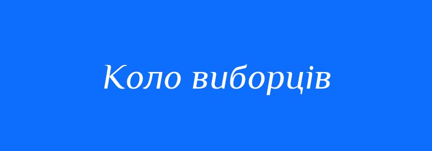 Синоніми до слова Коло виборців