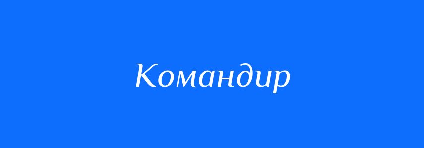Синоніми до слова Командир