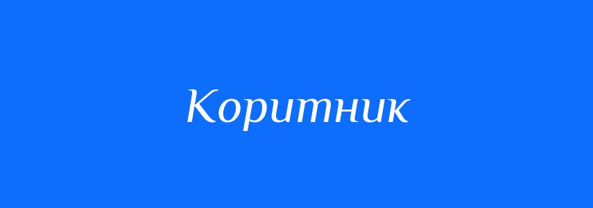 Синоніми до слова Коритник