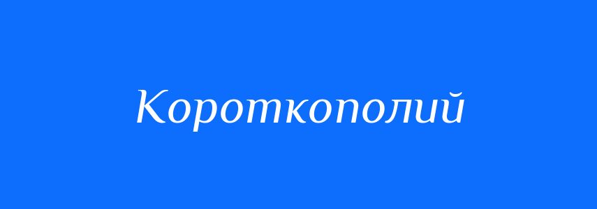 Синоніми до слова Короткополий