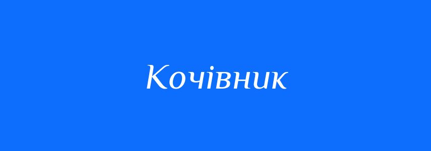 Синоніми до слова Кочівник