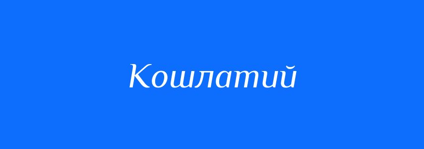 Синоніми до слова Кошлатий