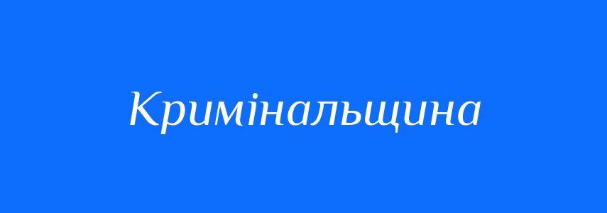Синоніми до слова Кримінальщина