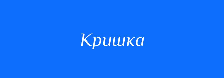 Синоніми до слова Кришка