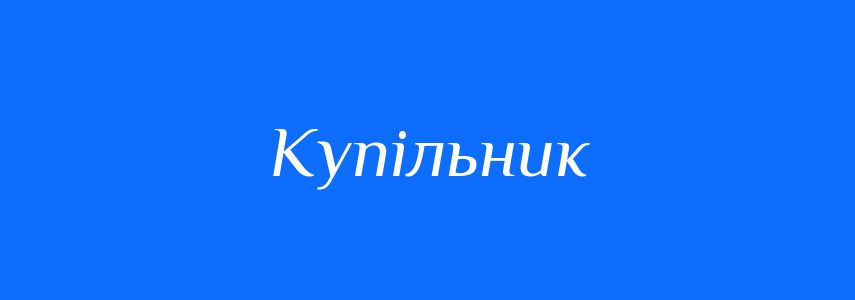 Синоніми до слова Купільник