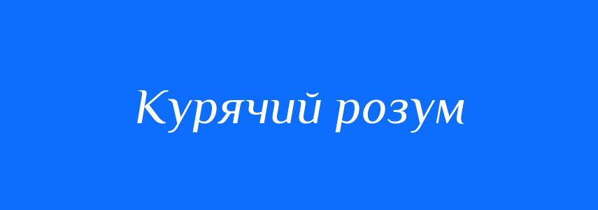 Синоніми до слова Курячий розум