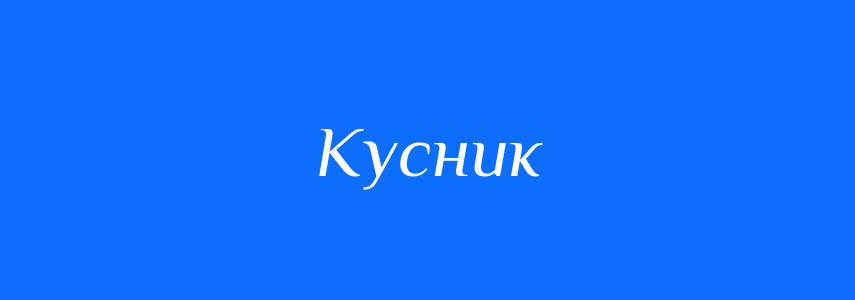 Синоніми до слова Кусник