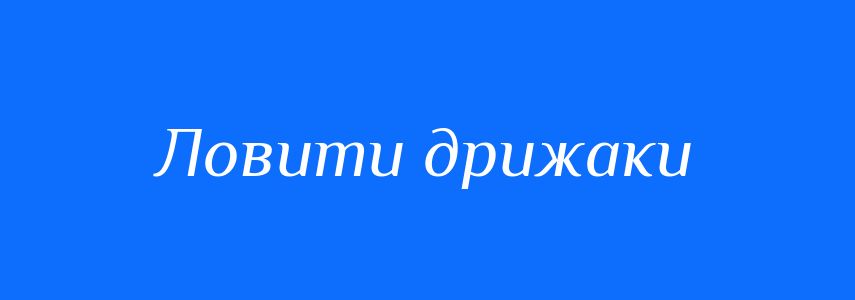 Синоніми до слова Ловити дрижаки