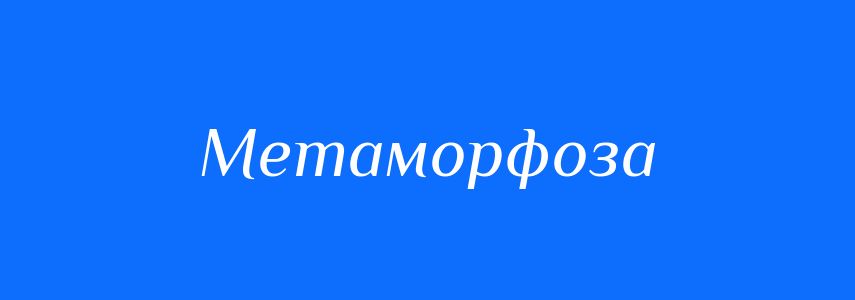 Синоніми до слова Метаморфоза