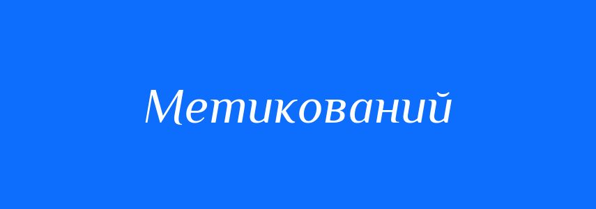 Синоніми до слова Метикований
