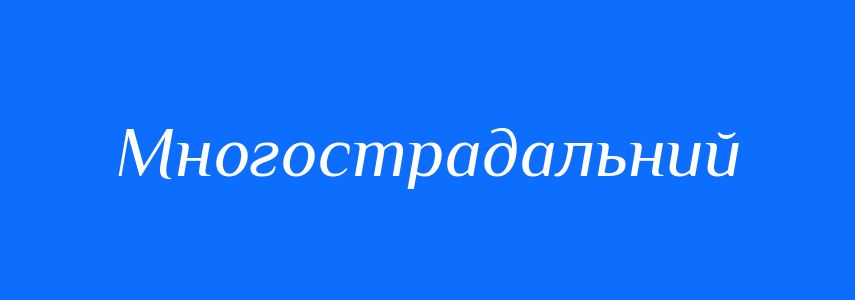 Синоніми до слова Многострадальний