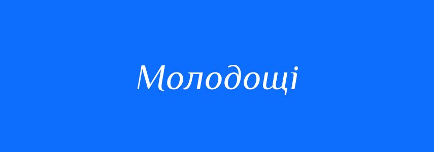 Синоніми до слова Молодощі