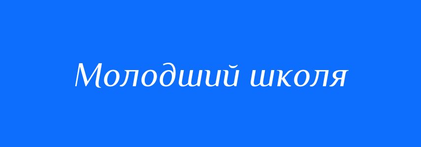 Синоніми до слова Молодший школя