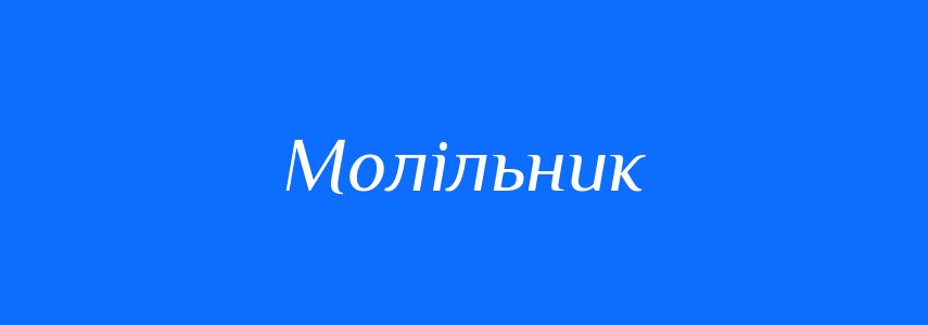 Синоніми до слова Молільник