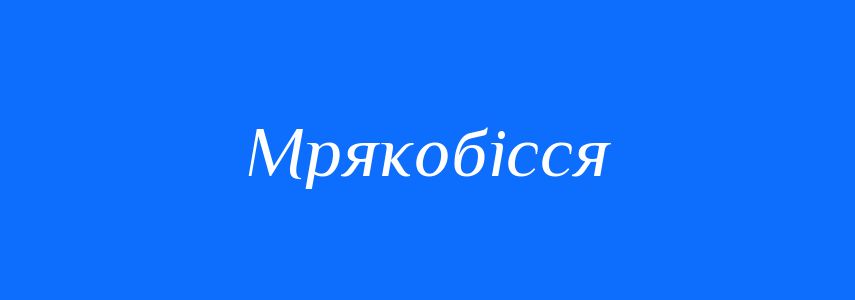 Синоніми до слова Мрякобісся