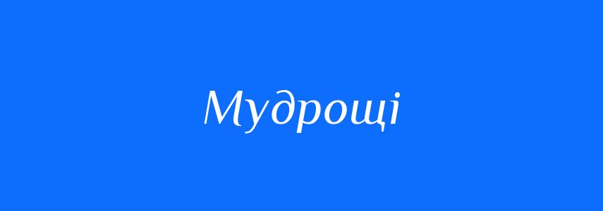 Синоніми до слова Мудрощі