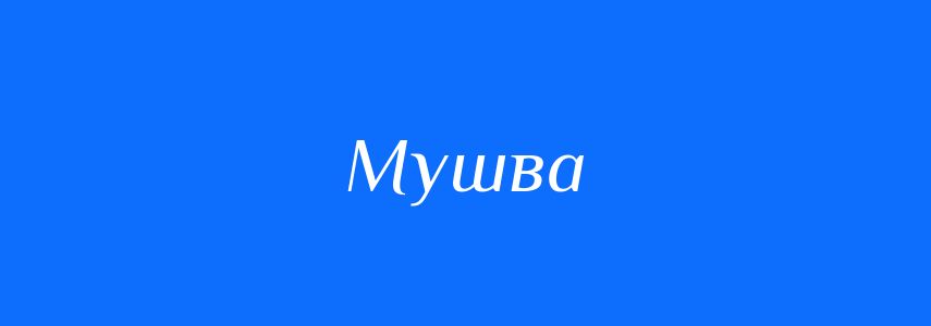 Синоніми до слова Мушва