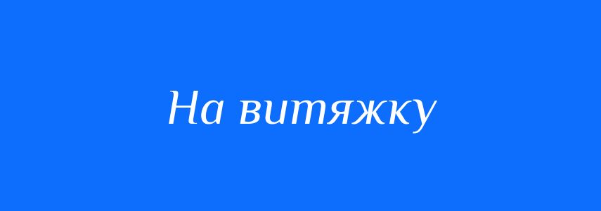 Синоніми до слова На витяжку