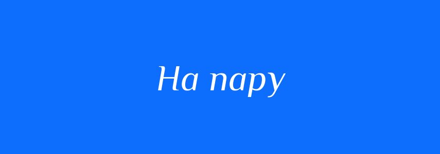 Синоніми до слова На пару
