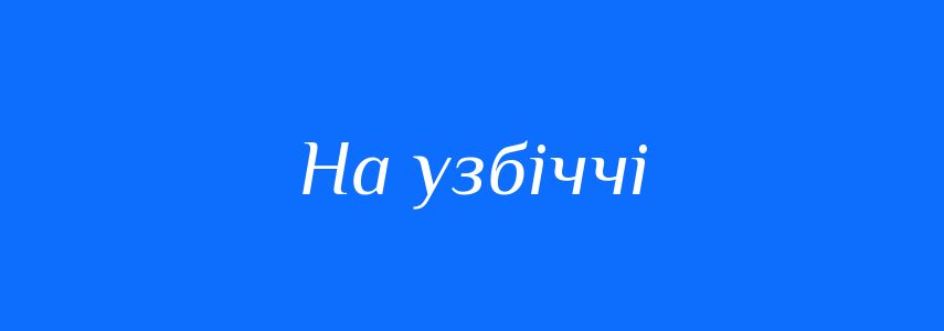 Синоніми до слова На узбіччі