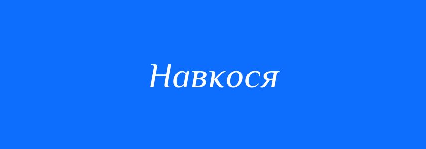 Синоніми до слова Навкося