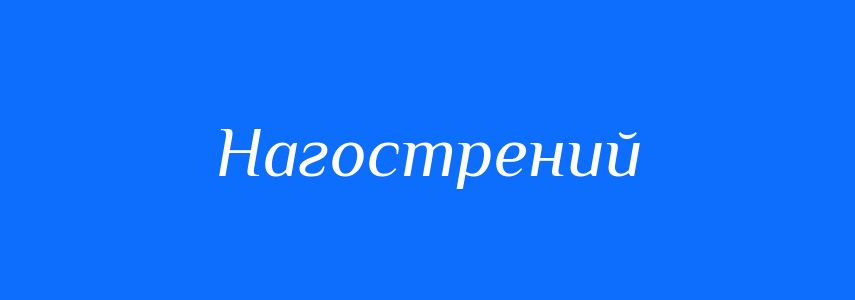 Синоніми до слова Нагострений