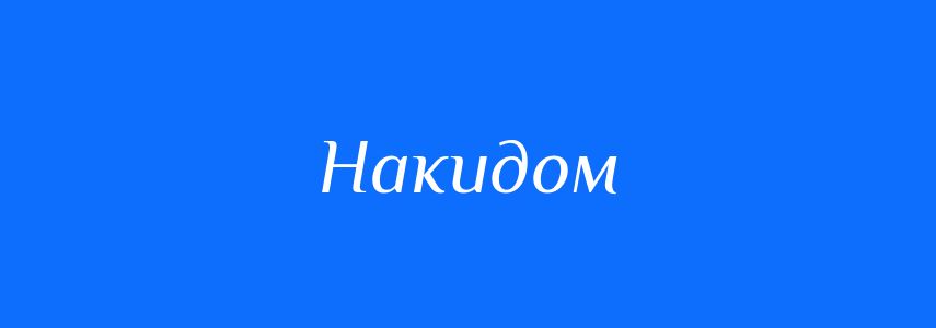 Синоніми до слова Накидом