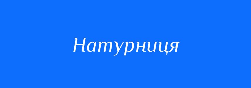 Синоніми до слова Натурниця