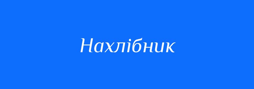 Синоніми до слова Нахлібник