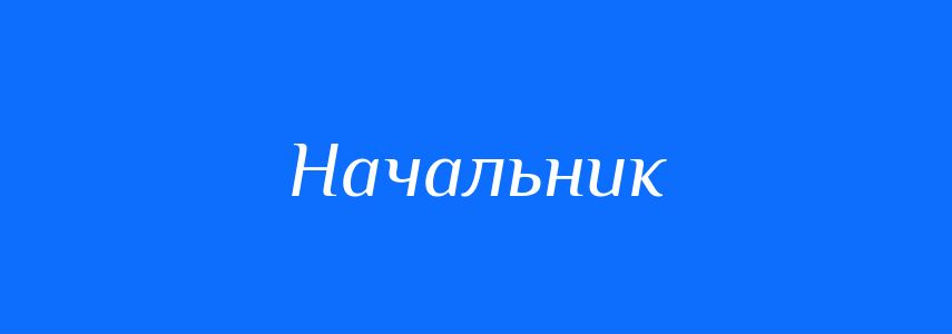 Синоніми до слова Начальник