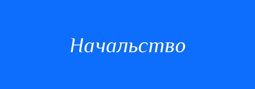 Синоніми до слова Начальство