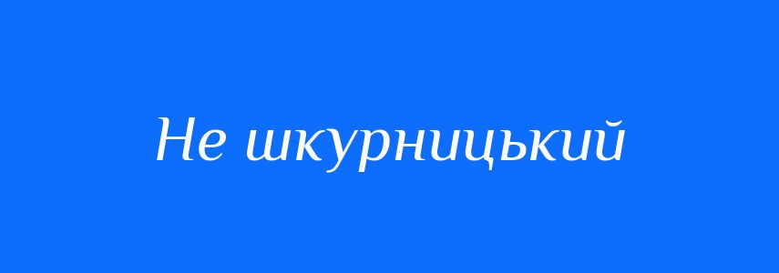 Синоніми до слова Не шкурницький