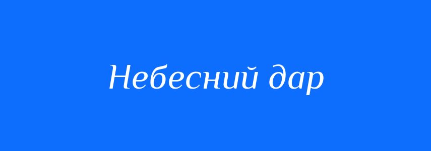 Синоніми до слова Небесний дар