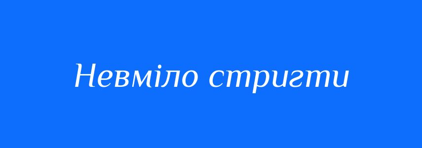 Синоніми до слова Невміло стригти