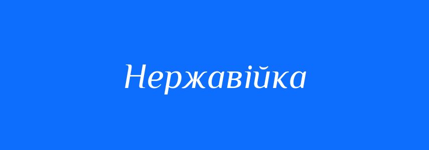 Синоніми до слова Нержавійка