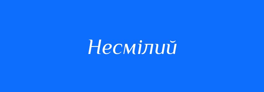 Синоніми до слова Несмілий