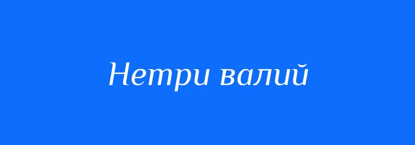 Синоніми до слова Нетри валий
